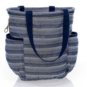 Striped hobo tote bag